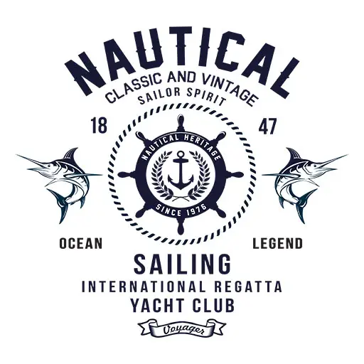 鲨鱼矢量手绘船锚矢量变形英文字母矢量