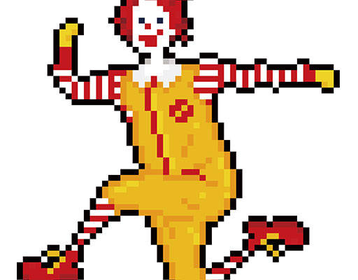 麦当劳人物马赛克矢量卡通人物马赛克小丑马赛克