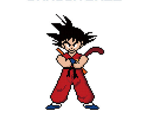 悟空图案马赛克悟空马赛克英文字母矢量卡通人物矢量