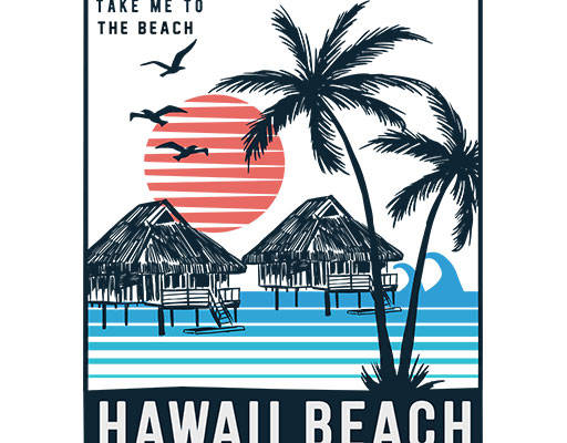 椰子树矢量风景矢量海洋矢量海房子滩海鸥