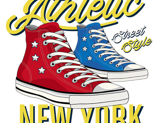 卡通鞋子矢量手绘板鞋矢量手写英文字母矢量