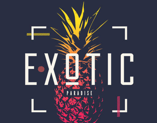 卡通菠萝矢量彩色菠萝英文字母矢量手绘水果矢量