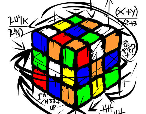 涂鸦魔方矢量手绘魔方英文字母矢量涂鸦卡通方形矢量