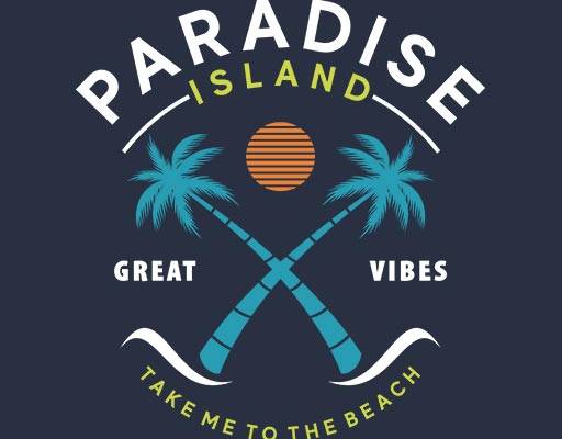 椰子树矢量卡通树木剪影矢量英文字母矢量