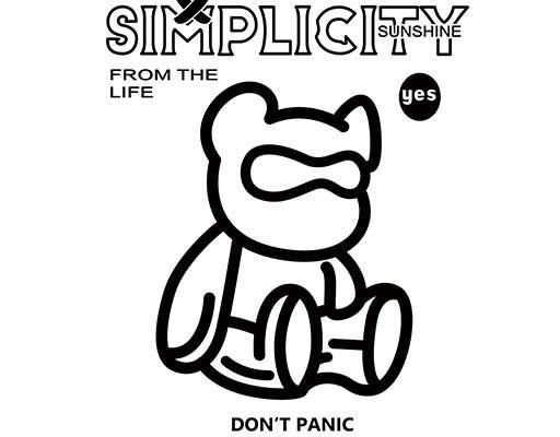 手绘卡通小熊英文字母矢量卡通动物小熊线条矢量