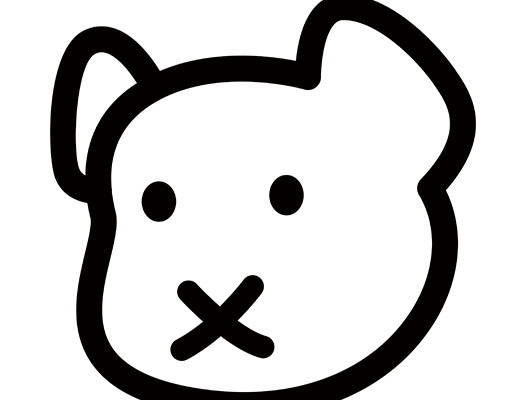 卡通小熊图案小熊头像小熊线条