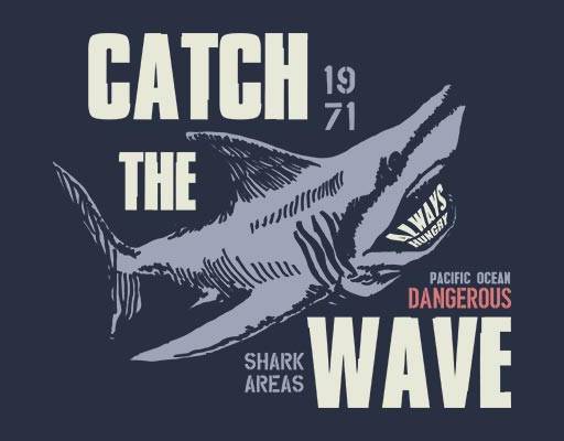 卡通鲨鱼矢量手绘卡通动物海洋生物矢量