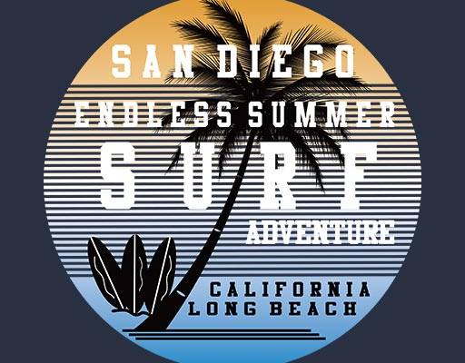 夏季风景矢量椰子树矢量英文字母矢量