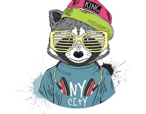 卡通动物矢量戴帽子的卡通动物头像时尚卡通动物头像