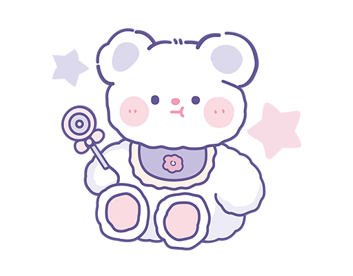 卡通小熊图案手绘小熊可爱卡通儿童印花素材