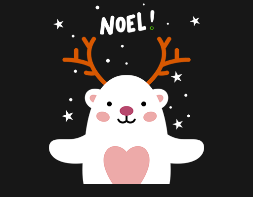 卡通小熊图案圣诞小熊图案儿童印花素材卡通动物图案