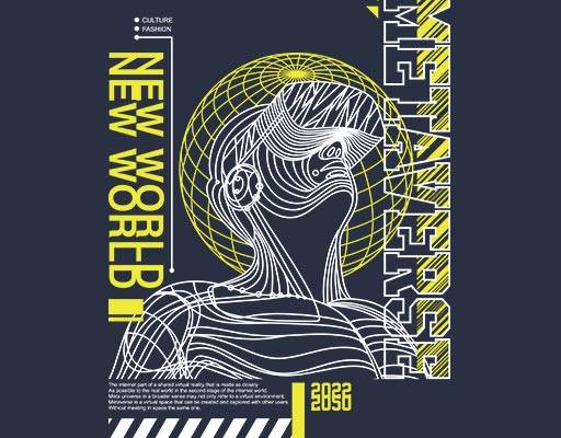 卡通人物矢量人物线条矢量英文字母矢量VR眼镜矢量人物