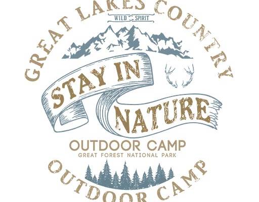 山峰矢量树木破碎英文字母矢量