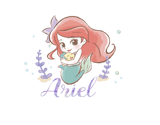 手绘卡通女孩简笔卡通人物可爱卡通美人鱼动画片图案