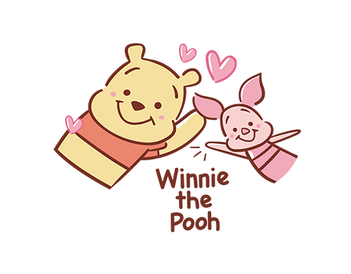 卡通小熊图案维尼熊图案儿童印花素材WINNIE THE POOH