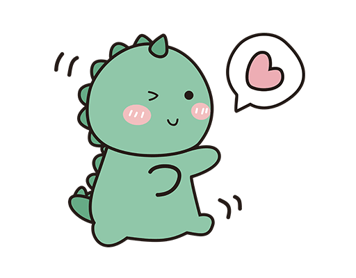 卡通恐龙图案手绘恐龙卡通动物图案儿童印花素材可爱恐龙