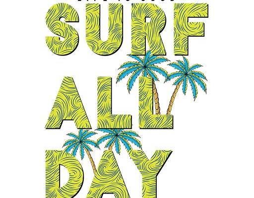 夏日英文字母矢量卡通文字矢量椰子树矢量