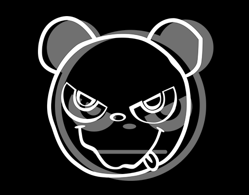 卡通熊猫头像手绘熊猫儿童印花素材