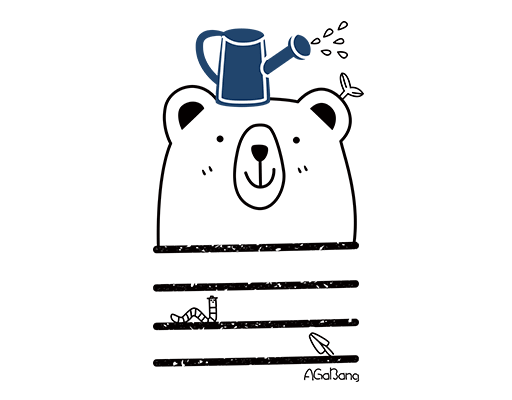 卡通小熊头像儿童印花素材卡通动物头像简笔卡通熊