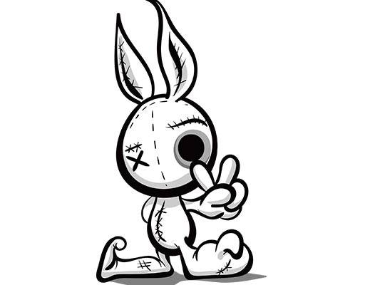 卡通兔子矢量手绘卡通动物涂鸦卡通