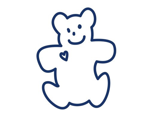 手绘小熊线条图案卡通小熊儿童印花素材简笔卡通图案
