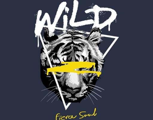 卡通老虎矢量英文字母矢量卡通动物三角形矢量