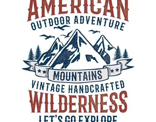 卡通山峰矢量英文字母矢量山峰剪影图案