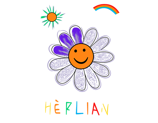 卡通菊花图案收回花朵图案花朵微笑表情花朵儿童印花素材