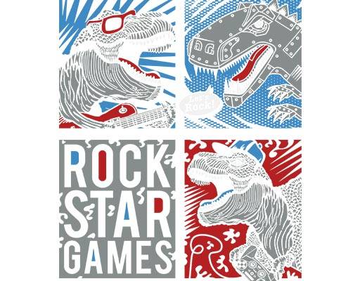 卡通恐龙矢量手绘卡通动物英文字母矢量机器恐龙