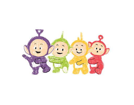 天线宝宝图案卡通人物图案动画片图案儿童印花素材