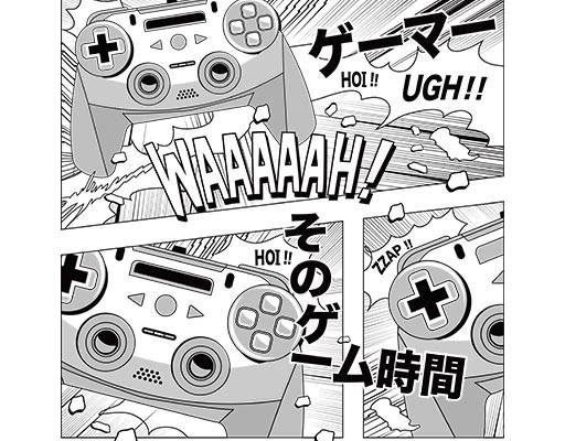 卡通游戏手柄图案英文字母图案手绘手柄