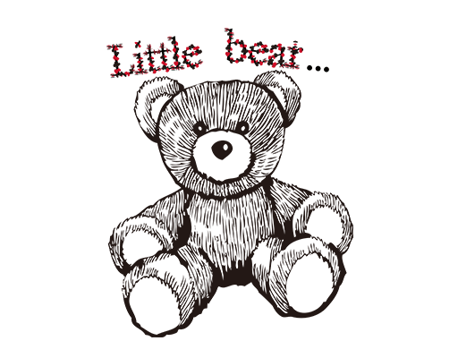 卡通小熊图案手绘小熊涂鸦小熊儿童印花素材