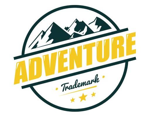 卡通山峰矢量圆形矢量图案英文字母矢量