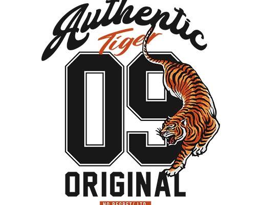 卡通老虎图案数字字母矢量手绘卡通动物