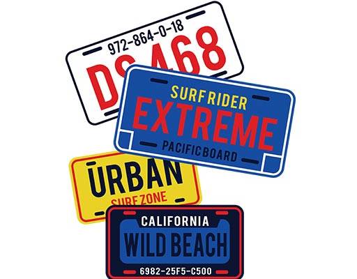 车牌死了英文字母矢量方形矢量图案简约文字矢量