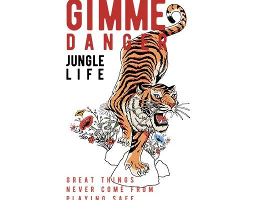 手绘卡通动物卡通老虎矢量花朵矢量英文字母矢量