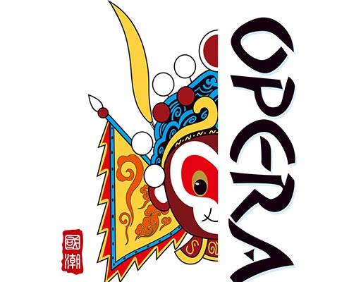 京剧面具图案猴子面具手绘卡通图案中国风图案