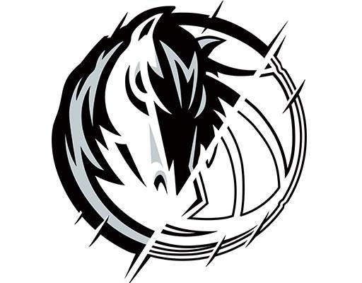 篮球标志矢量卡通马头矢量手绘卡通动物达拉斯小牛队logo矢量mavericks