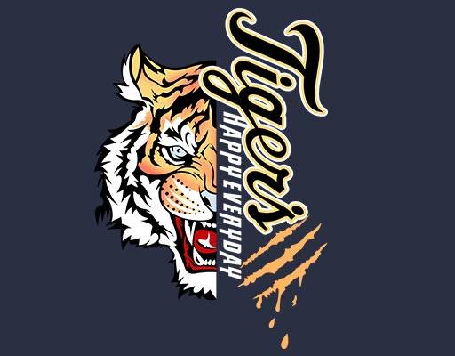 卡通老虎图案英文字母图案老虎头图案虎爪英文字母图案