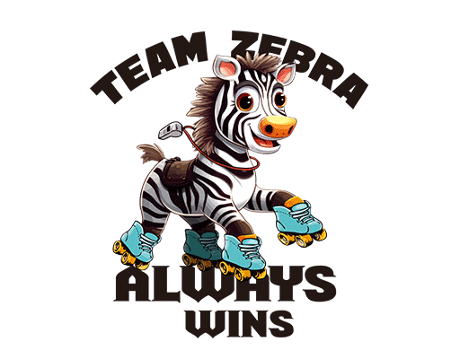 卡通马图案手绘卡通动物变形英文字母图案滑旱冰斑马图案