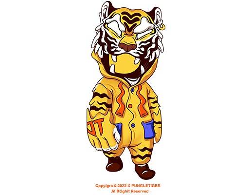 卡通老虎图案英文字母图案手绘卡通动物