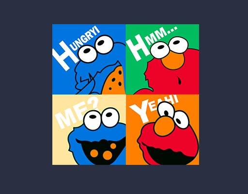 芝麻街图案卡通图案英文字母图案手绘简笔画