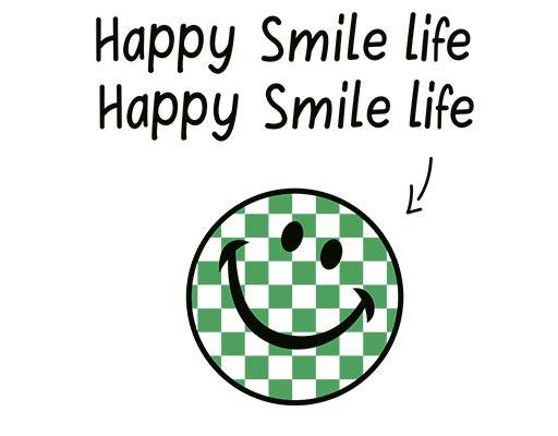 卡通表情笑脸手写英文字母方格图案