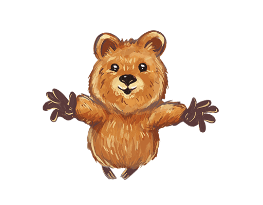 卡通小熊头像手绘棕色小熊可爱卡通动物儿童印花素材