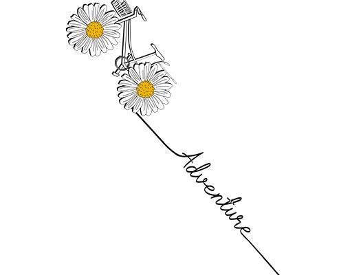 卡通自信车矢量英文字母矢量菊花矢量手写英文字母菊花自行车