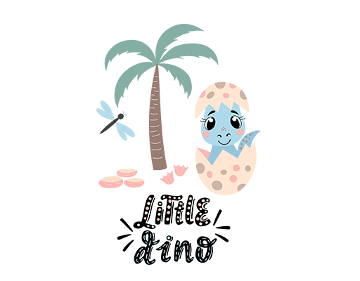 卡通英文字母图案卡通动物图案手写英文字母卡通椰子树图案卡通恐龙图案儿童印花素材