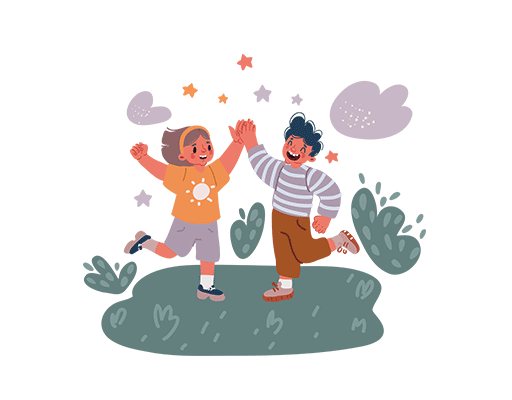 卡通男孩女孩手绘男孩女孩简笔任务图案儿童印花素材