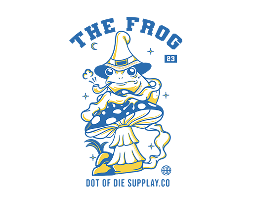 卡通青蛙图案手绘青蛙卡通蘑菇儿童印花素材T恤卫衣印花素材