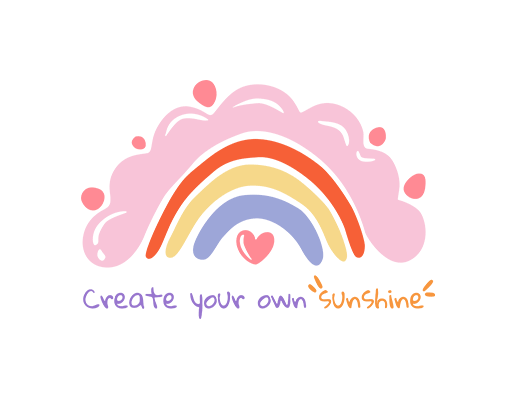 卡通彩虹图案卡通爱心形图案手写英文字母女童印花图案T恤卫衣印花素材