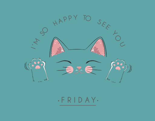 卡通小猫头像手绘猫头儿童印花素材手写英文字母图案可爱卡通动物图案